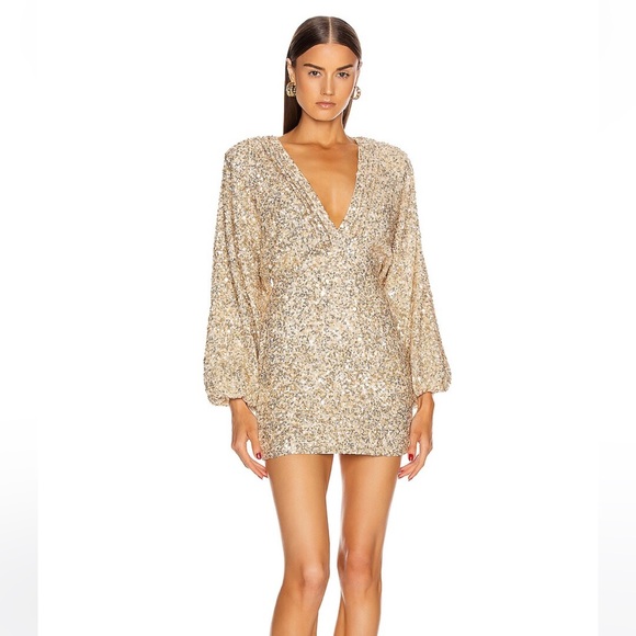 Retrofete Aubrielle Dress in champagne. Worn once. - Picture 1 of 4
